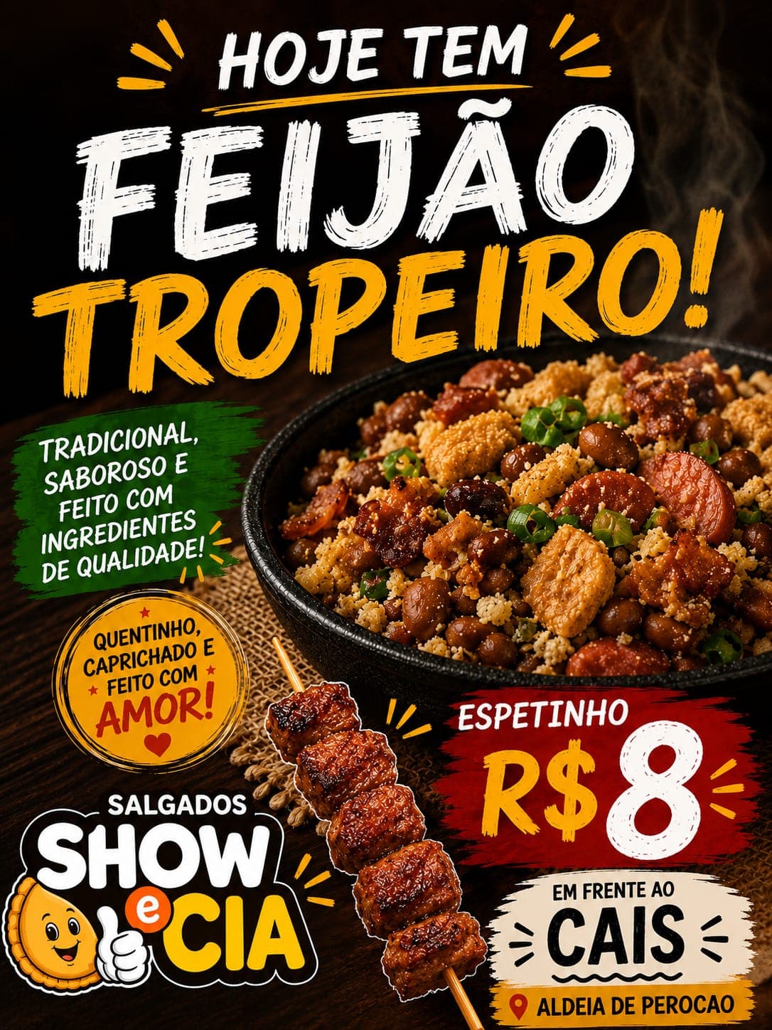 Tropeiro com espetinho — pedidos abertos
