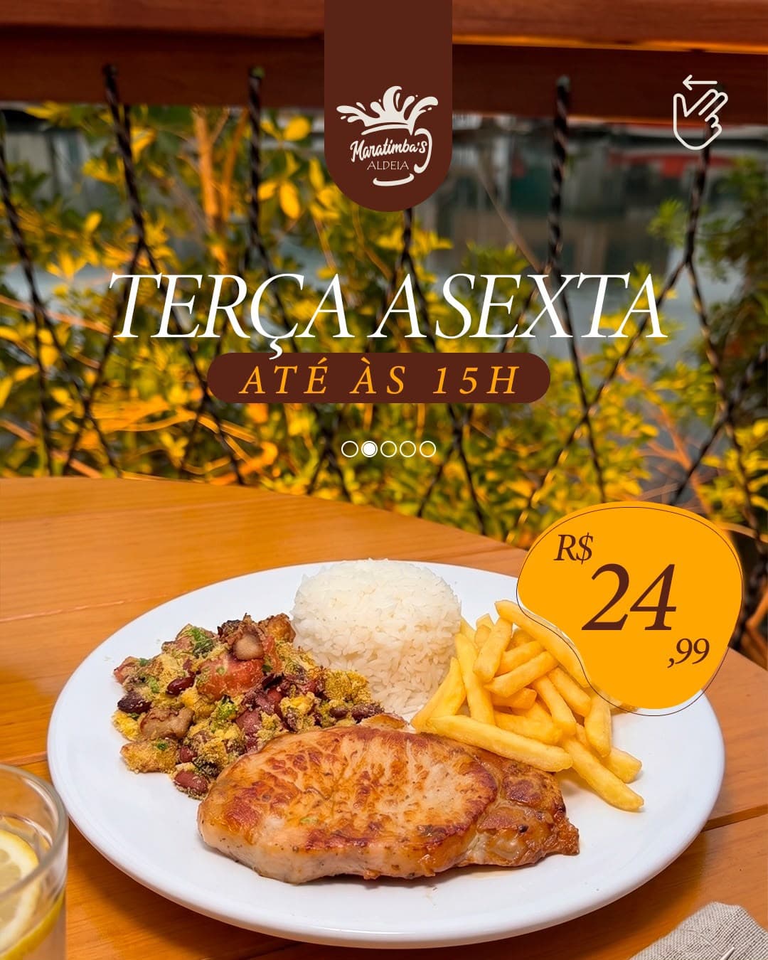 ALMOÇO EXECUTIVO NA ALDEIA! 🍽️🌿
