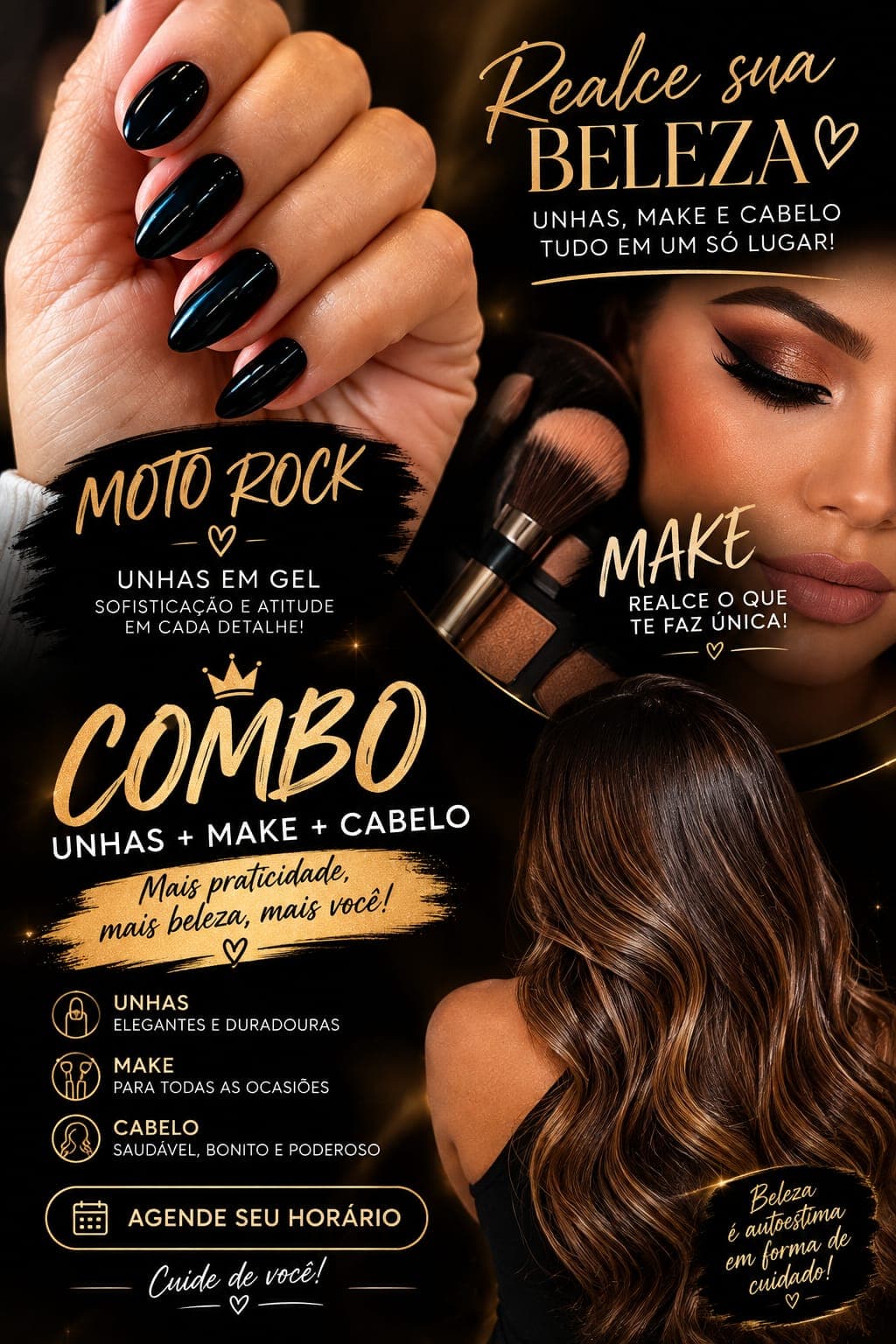 ✨ MOTO ROCK + MAKE + CABELO = O COMBO PERFEITO! ✨