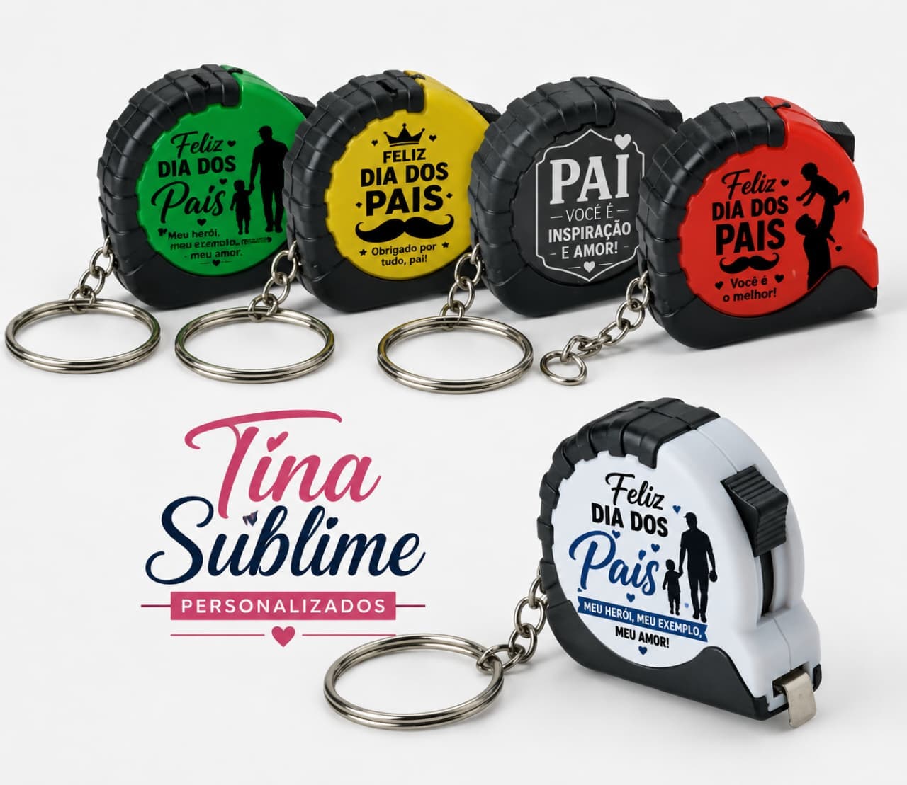 Chaveiro trena personalizado — Dia dos Pais