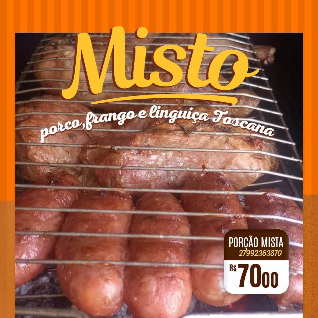 Misto — porco, frango e linguiça toscana