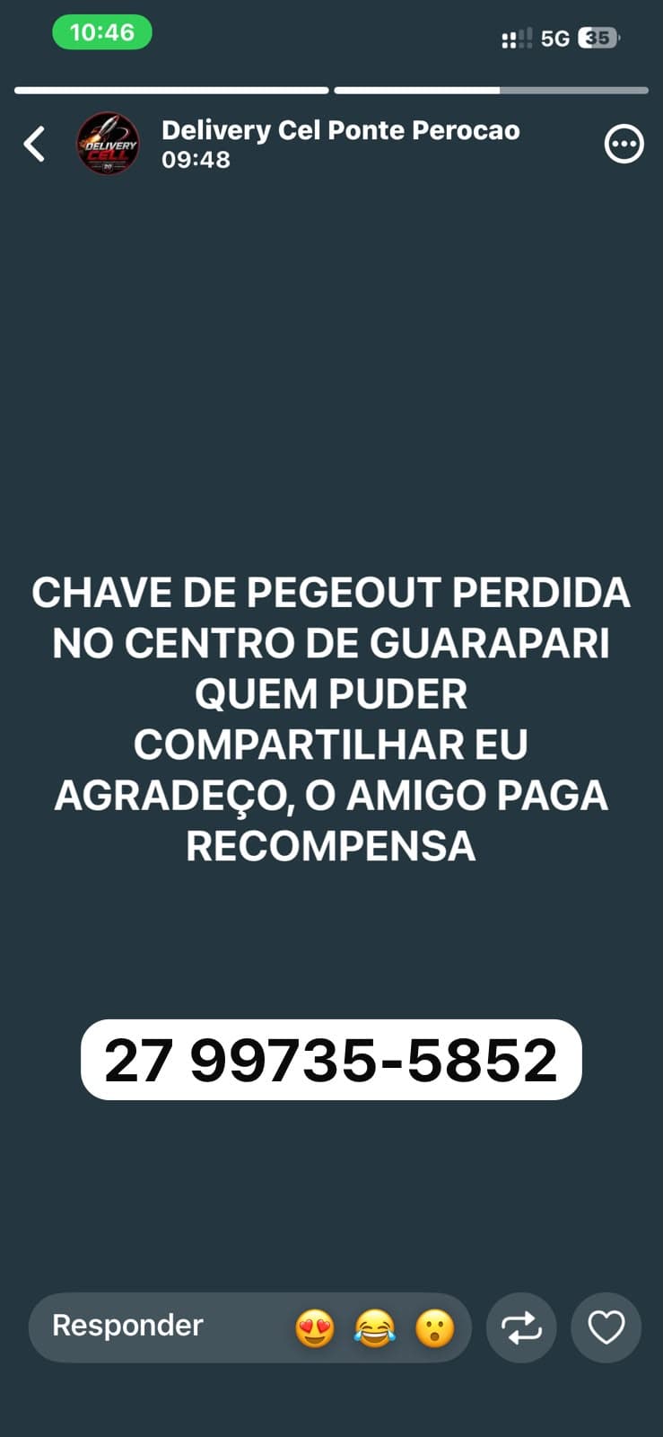 Registro do grupo no WhatsApp