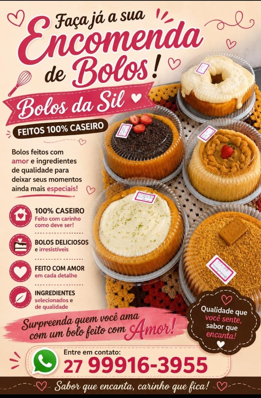 Maravilhosos esses bolos.