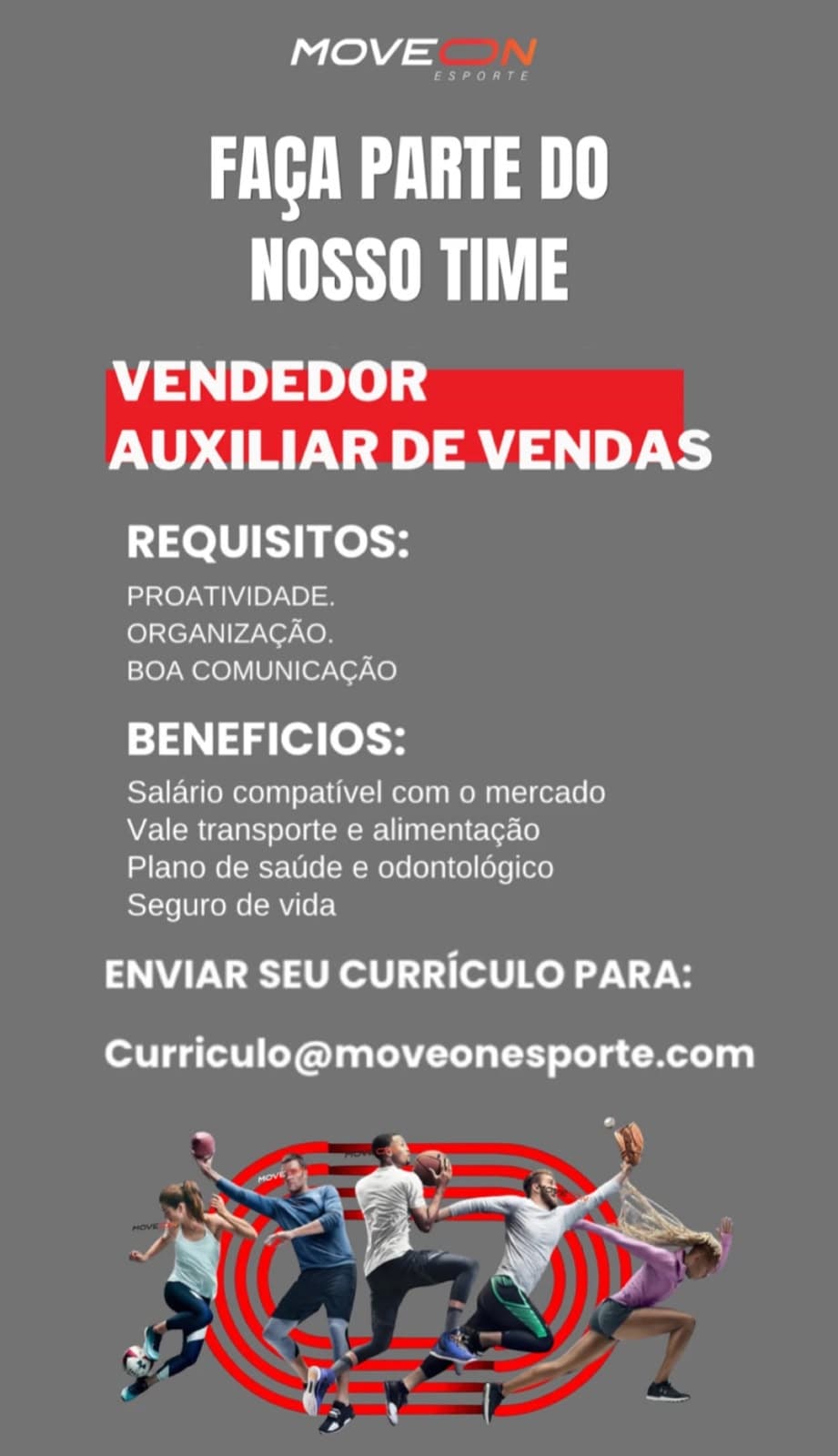 Vagas de empregos disponíveis.