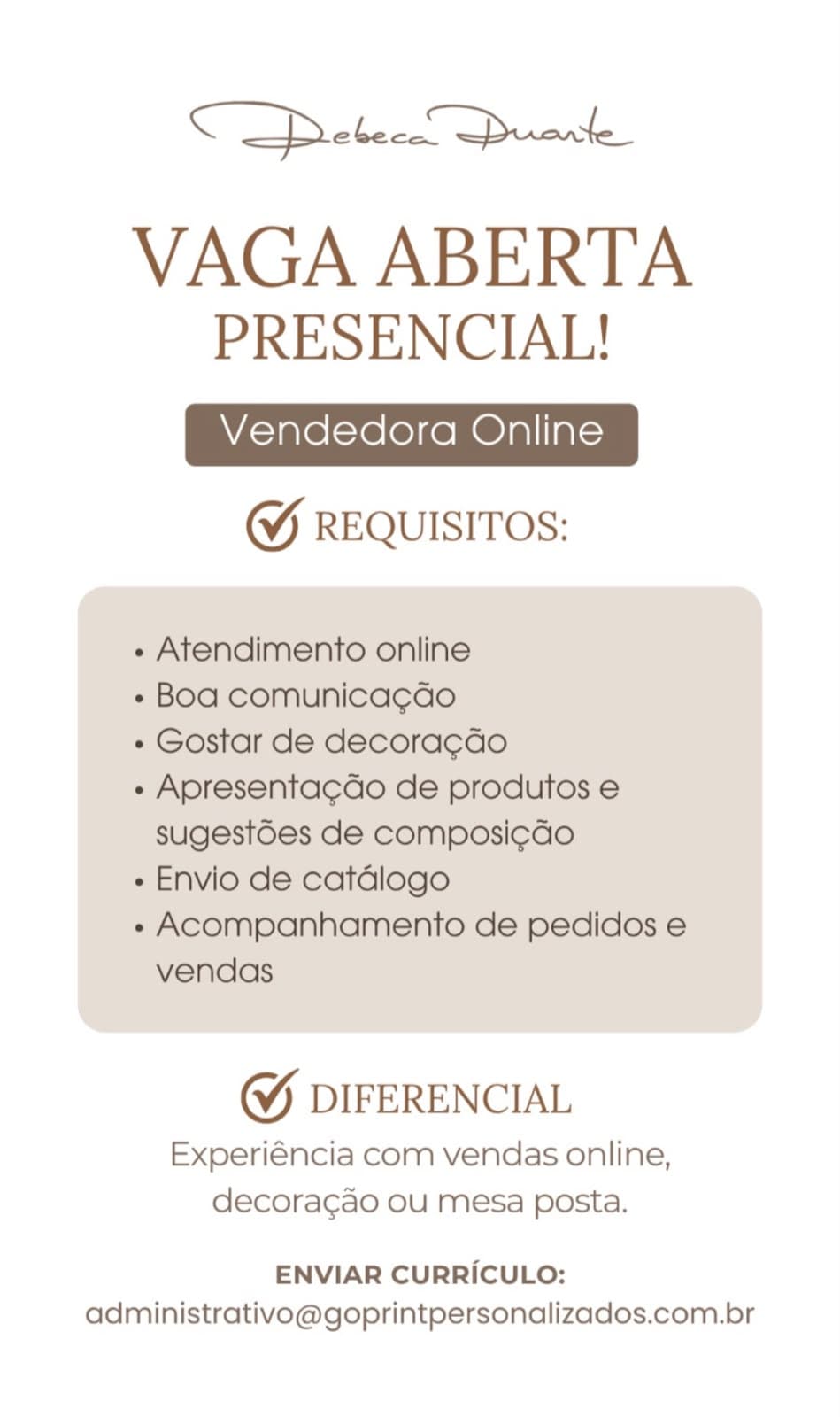 Vagas de empregos disponíveis.