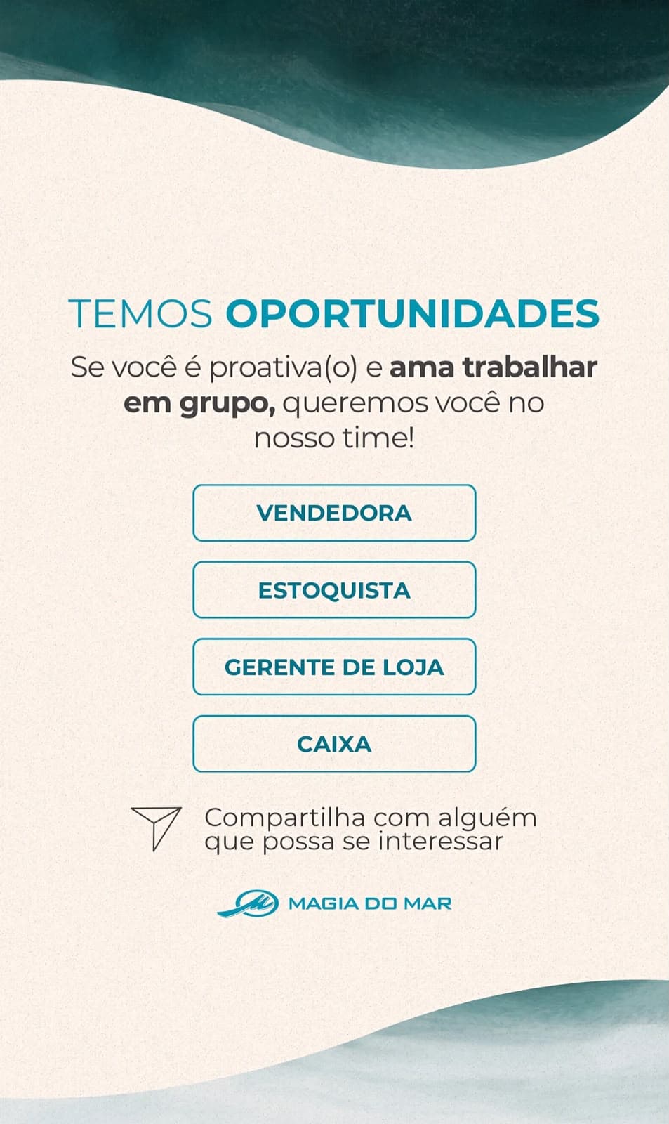 Vagas de empregos disponíveis.