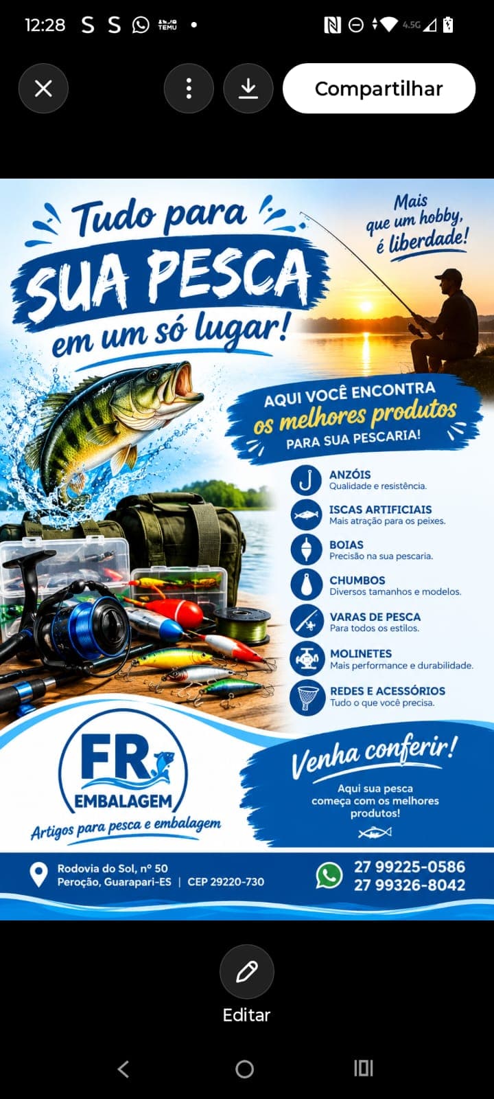 Registro do grupo no WhatsApp