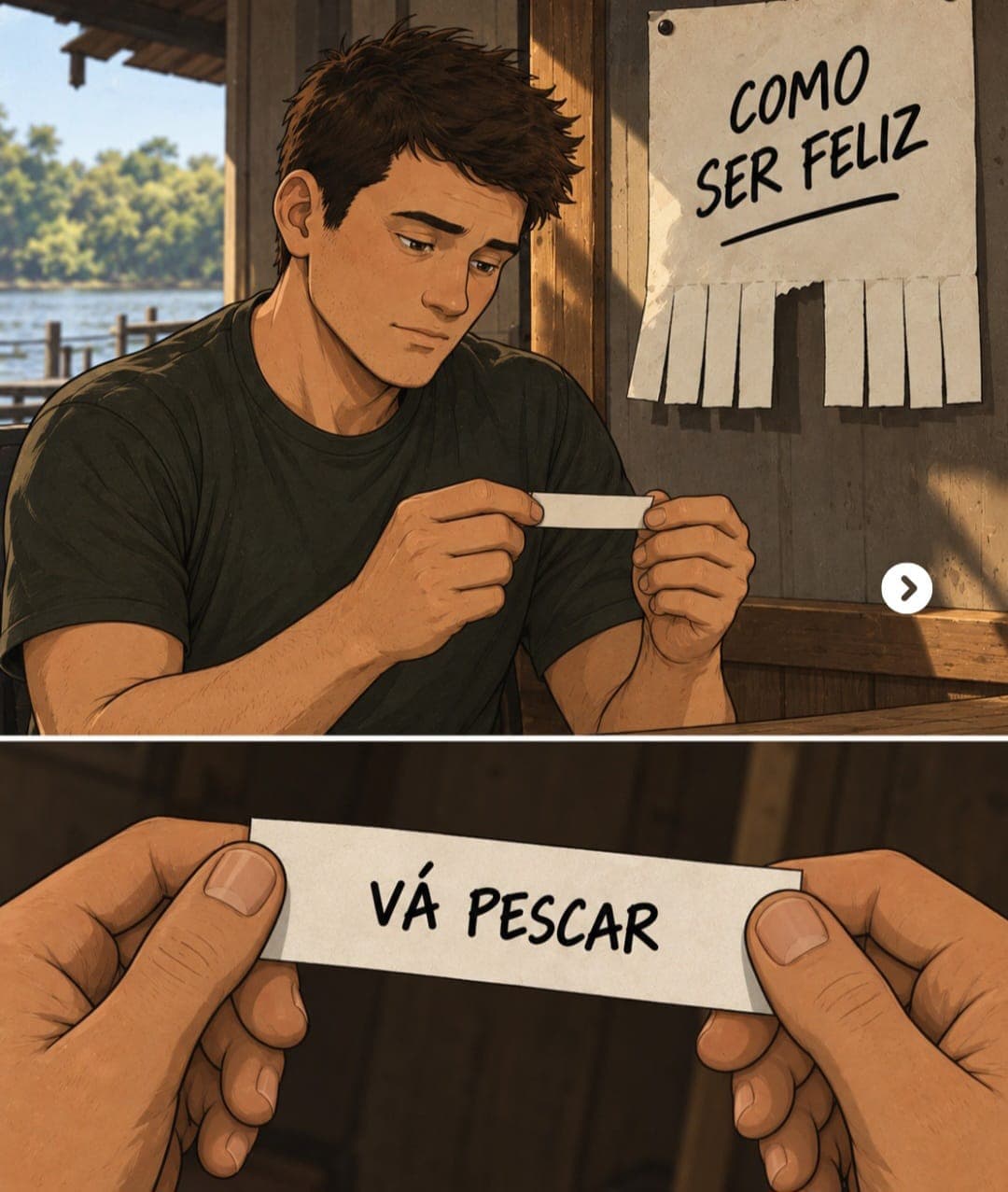 Tá nervoso? Pense no mar e vai pescar 😉